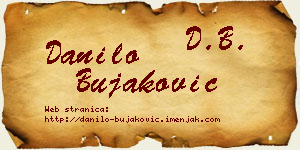 Danilo Bujaković vizit kartica